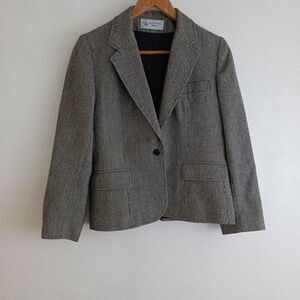 Evan Picone gray one button blazer size 12P
